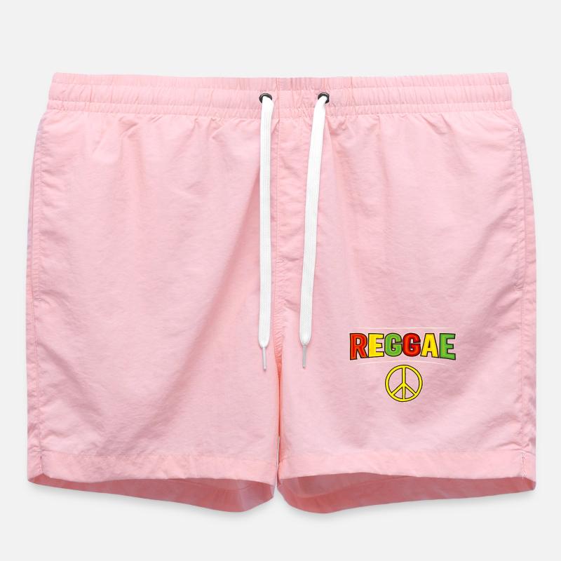 Reggae Peace Farbenspiel Design - Badeshorts - Pink