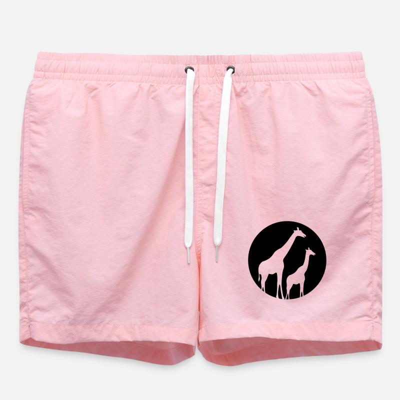 giraffe - Swim Trunks - pink