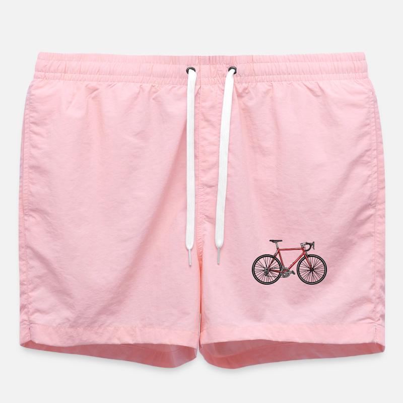Rennrad mit Sattel - Badeshorts - Pink
