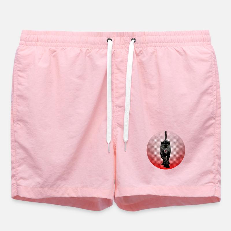 Noir Cougar schwarzer Panther CB Chat Noir - Short de bain - rose