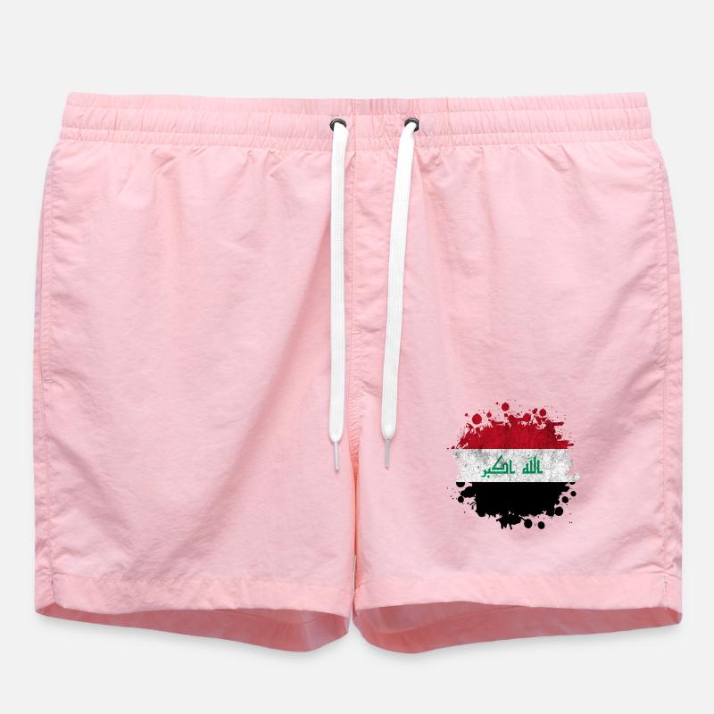 Conception de drapeaux Splash Irak - Short de bain - rose