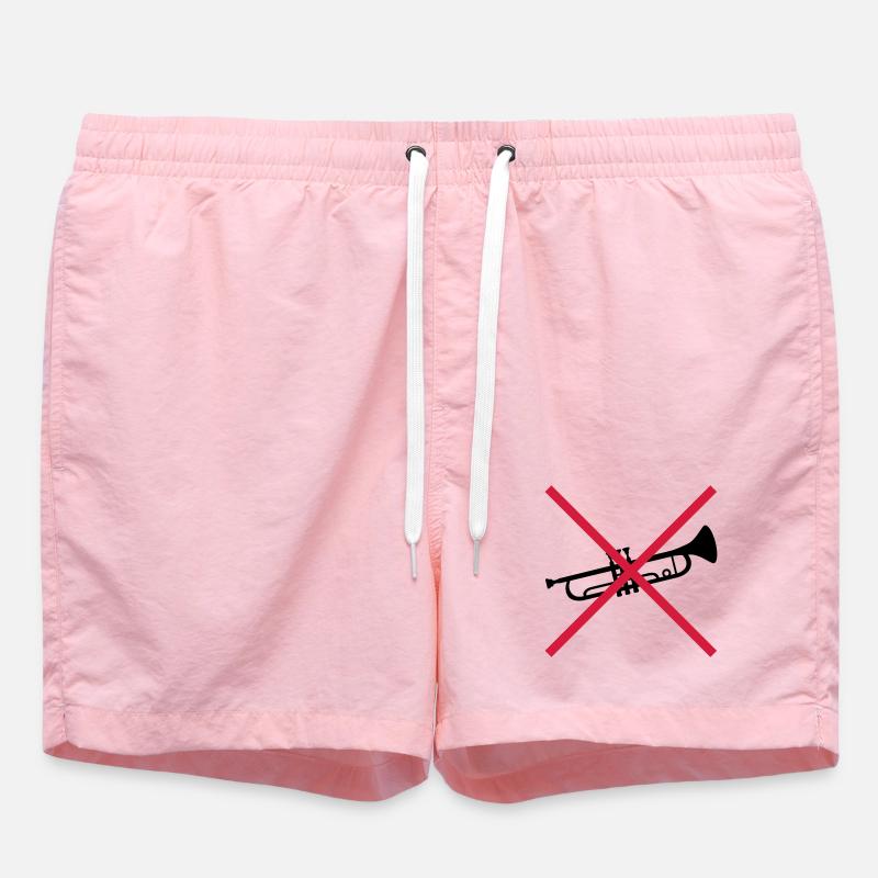 Trompete Verboten Schild - Badeshorts - Pink
