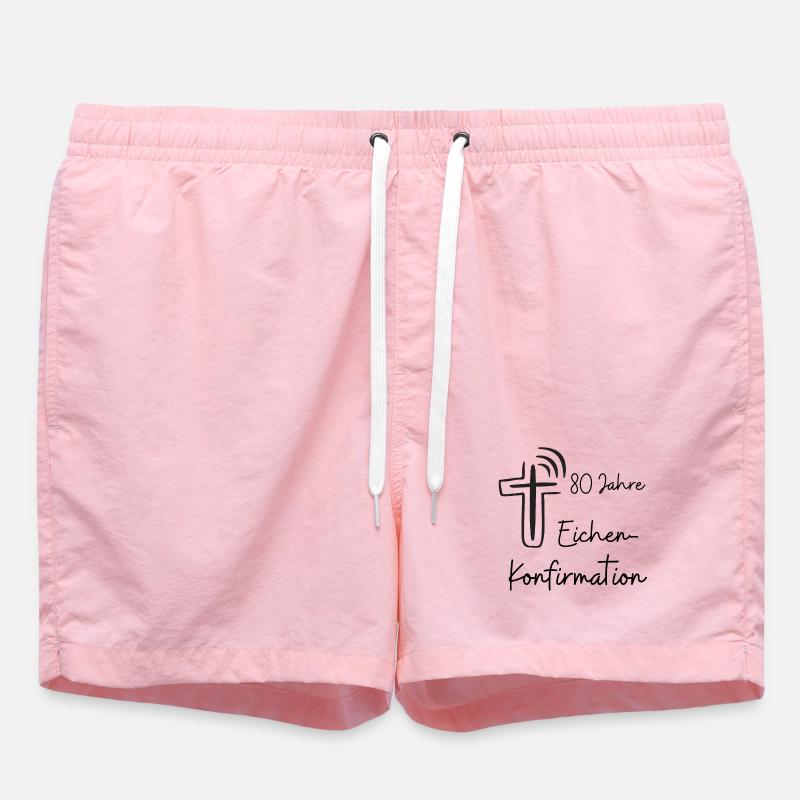Eichen-Konfirmation 80 Jahre Jubelkonfirmation - Badeshorts - Pink