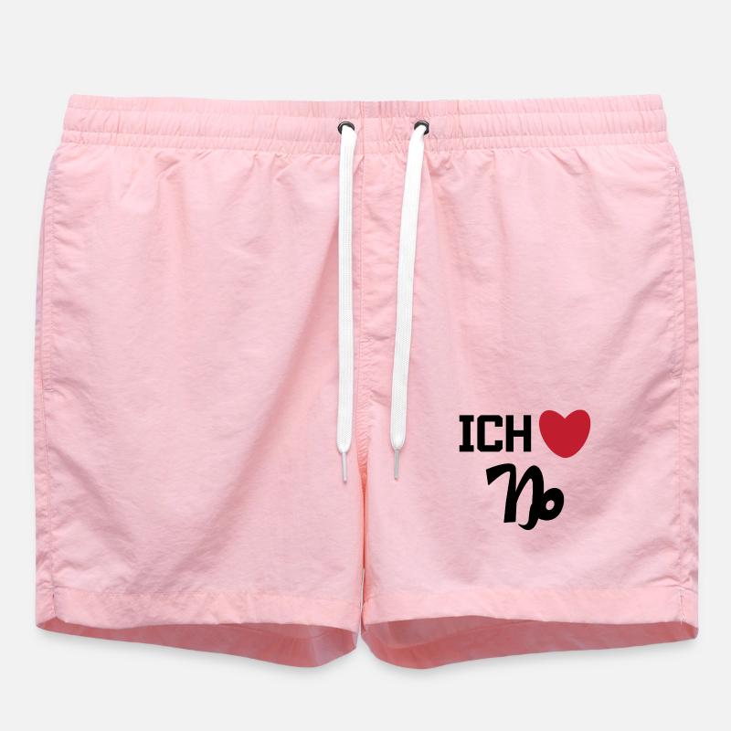 Herz Steinbock Statement Horoskop Sternzeichen - Badeshorts - Pink