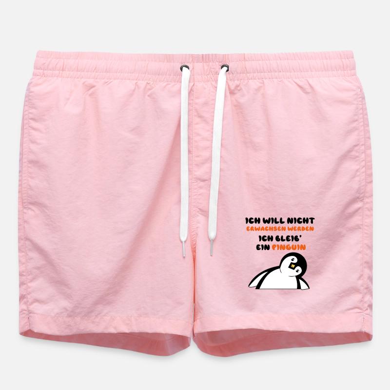 Vogel Statement Süß Pinguin Tier Zoo - Badeshorts - Pink
