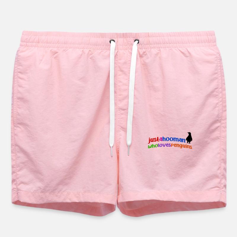 Pinguin Cool Statement Tier Südpol Vogel - Badeshorts - Pink