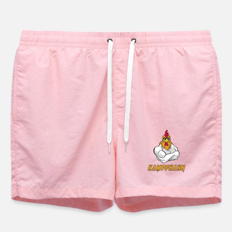 Kampfhahn Design - Badeshorts - Pink
