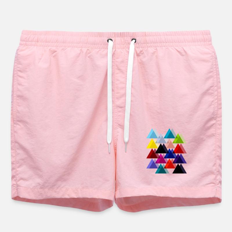 Triangles doubles - Short de bain - rose