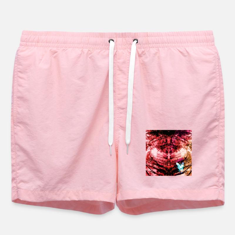 Red Forest Manala - Swim Trunks - pink