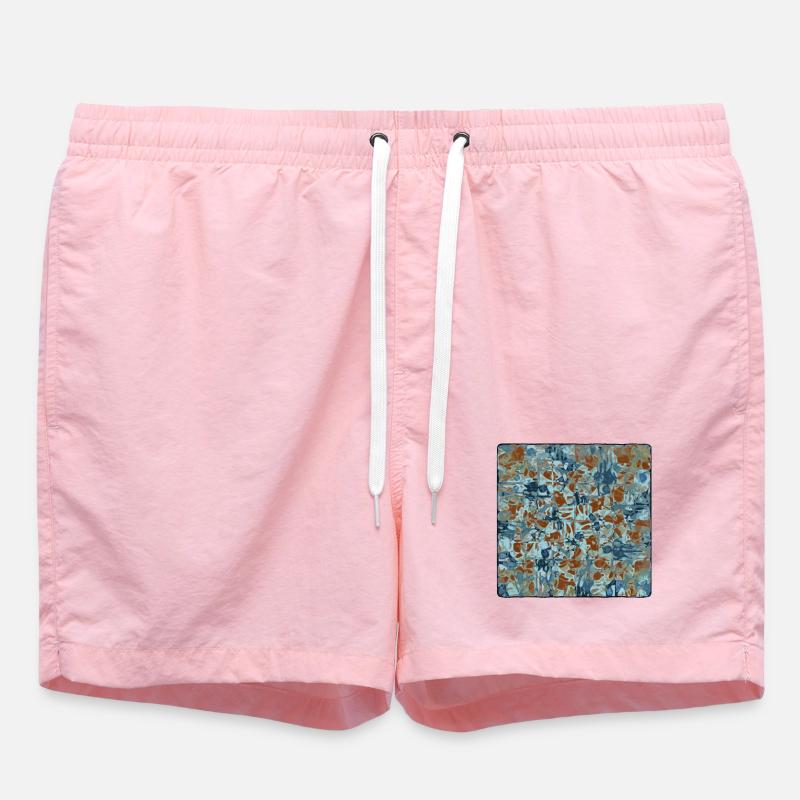 Motif de camouflage abstrait - Short de bain - rose