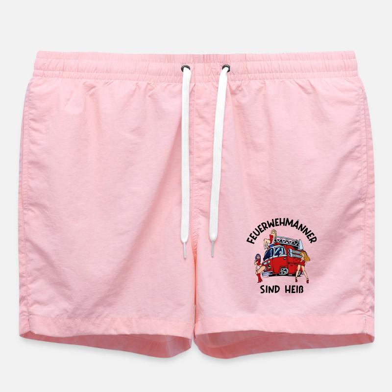Feuerwehr Brandschutz Lebensretter Statement - Badeshorts - Pink