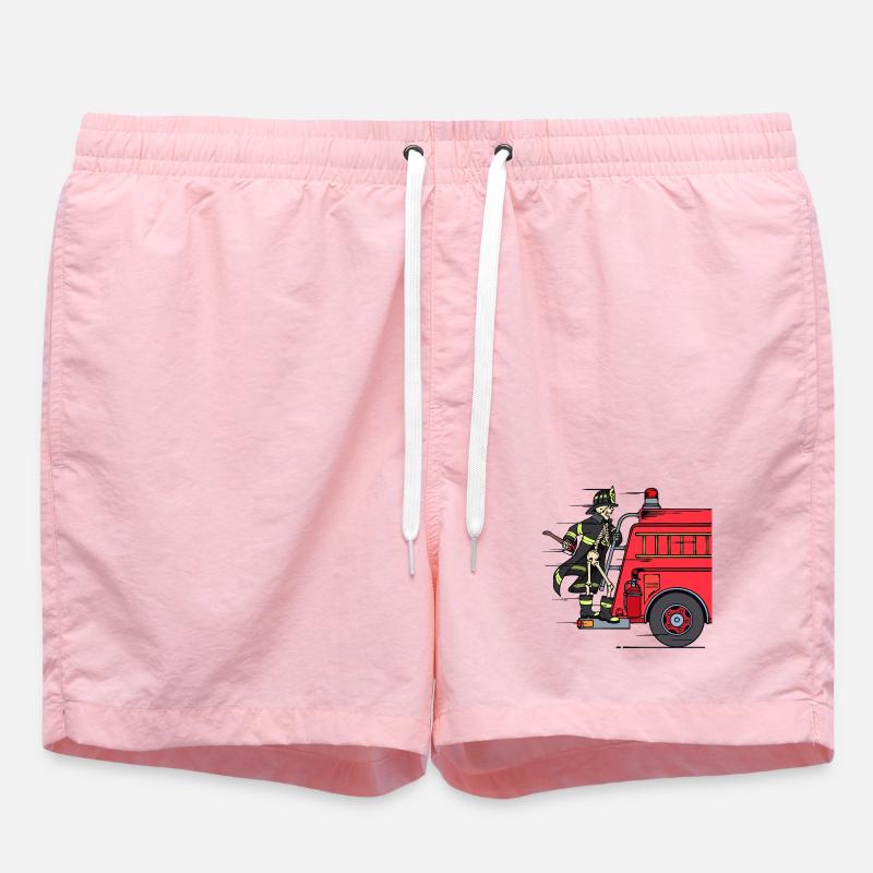 Pompier pompier pompier sauveteur - Short de bain - rose