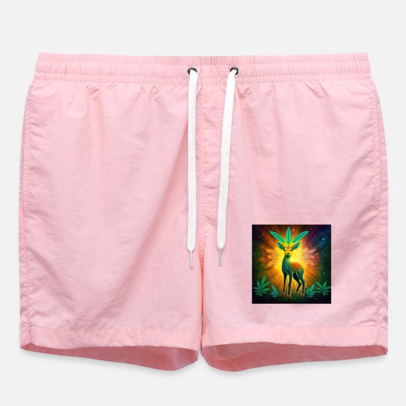 Biche astrale cannabis - Cannabiche - Short de bain - rose