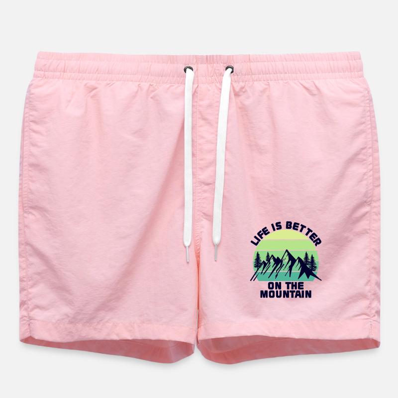 Bergwanderung Wanderung Wandern Berge Statement - Badeshorts - Pink
