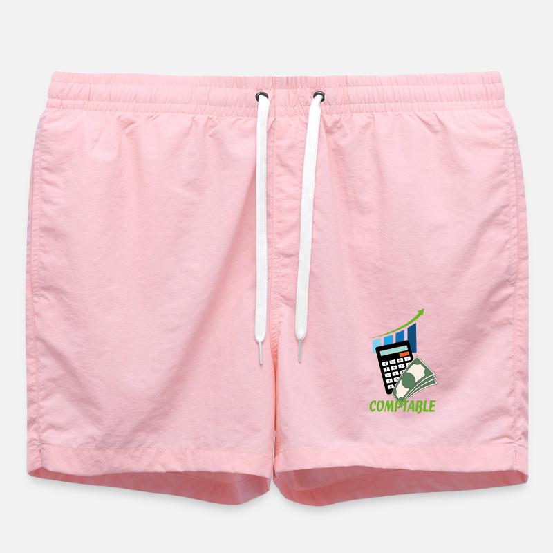 Comptable - Short de bain - rose