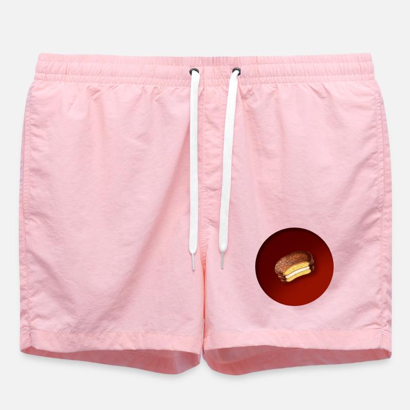 ein leckerer Keks mit Schokolade - Badeshorts - Pink