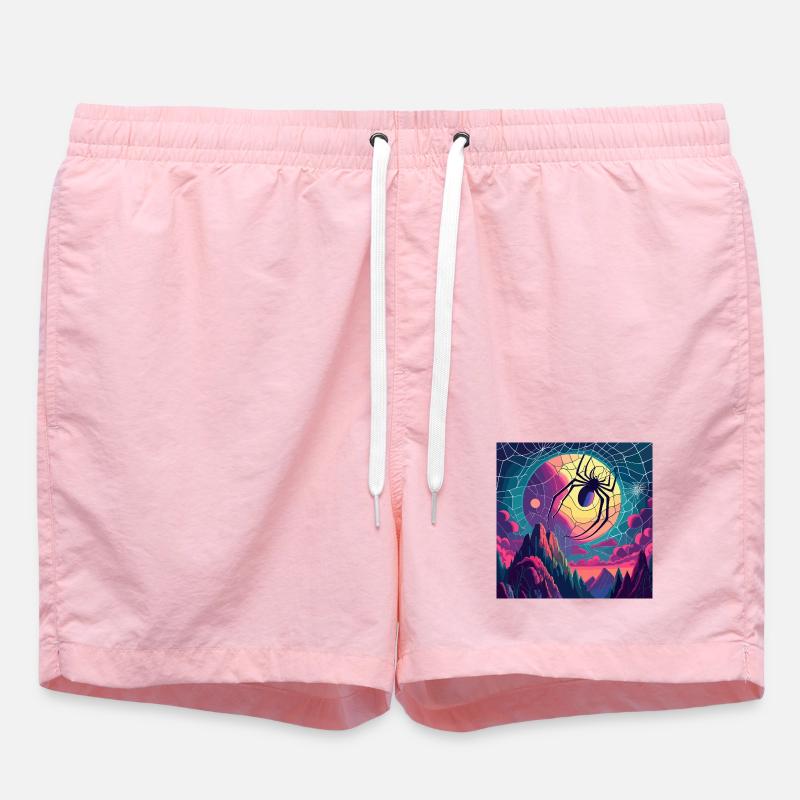 Moon Spiderweb - Swim Trunks - pink