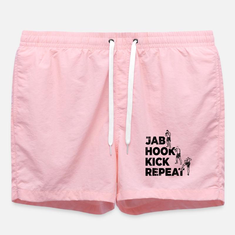 Kickboxer Routine - Swim Trunks - pink