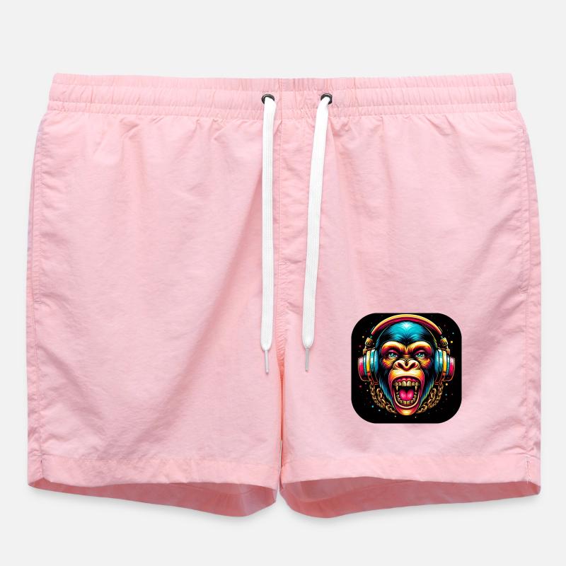 Casque Monkey Teeth - Short de bain - rose