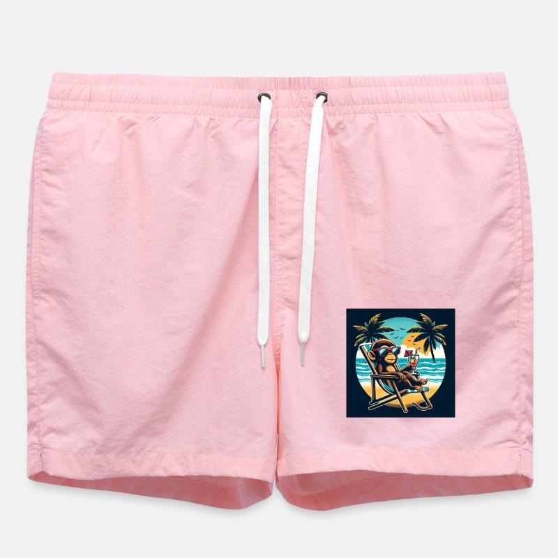 Singe de plage - Short de bain - rose