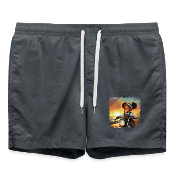 Girl comic with soother - Swim Trunks -  - Front