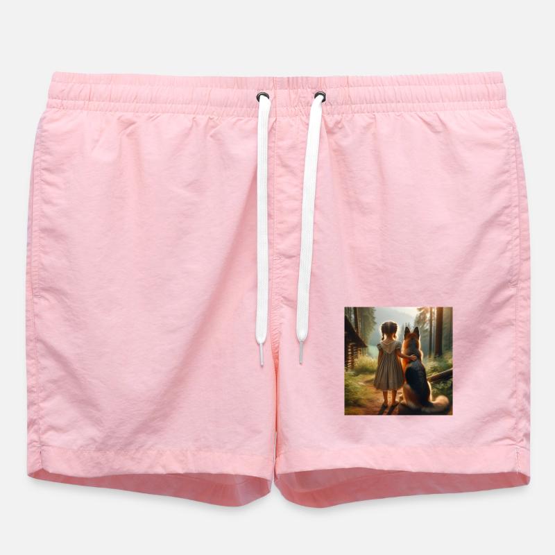 Deutscher Schäferhund Kunst - Badeshorts - Pink