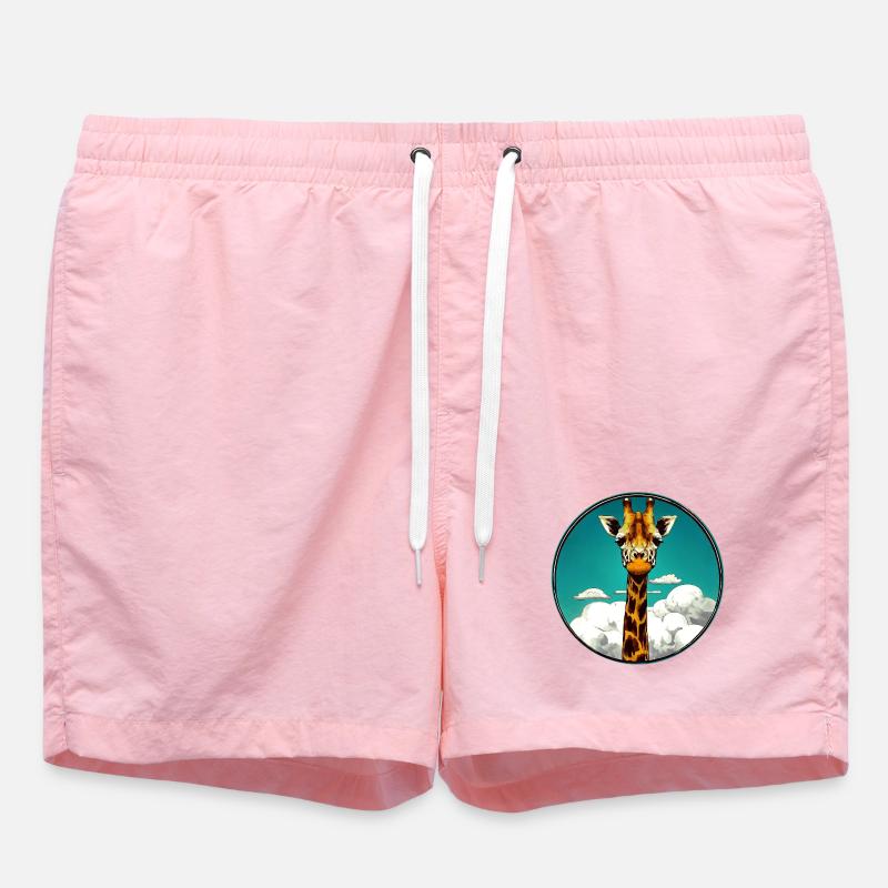 Giraffe - Swim Trunks - pink