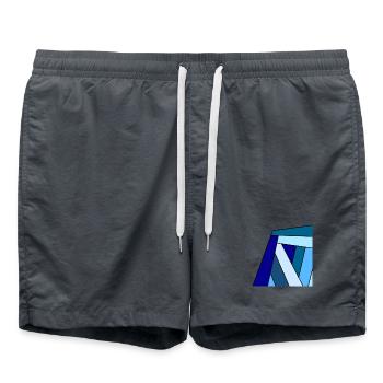 carre colore bleu - Short de bain -  - Devant