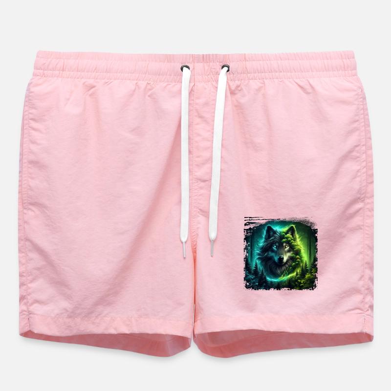 Wolf - Swim Trunks - pink