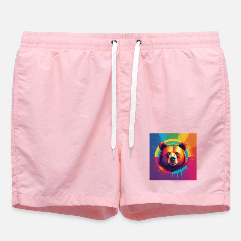 Pride Bear - Swim Trunks - pink