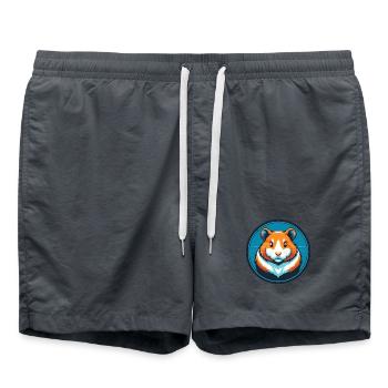 Hamster Niedlich Lustig Kawaii Cartoon Tier Haustier Logo - Badeshorts -  - Vorne