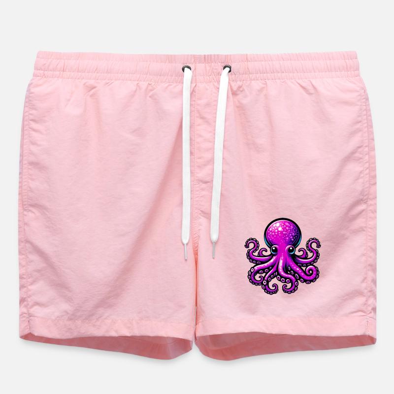 Octopus - Swim Trunks - pink