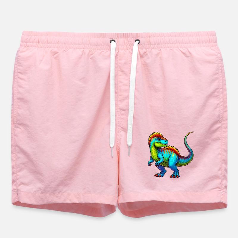 Dinosaur - Swim Trunks - pink