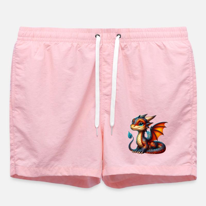 Dragon - Swim Trunks - pink