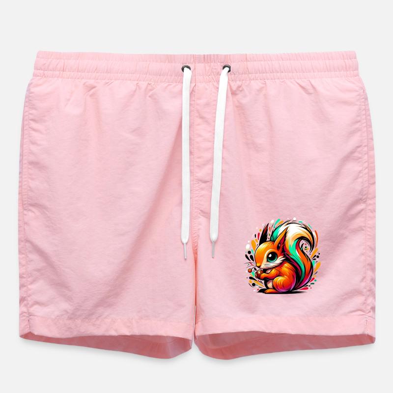 Squirrel - Swim Trunks - pink
