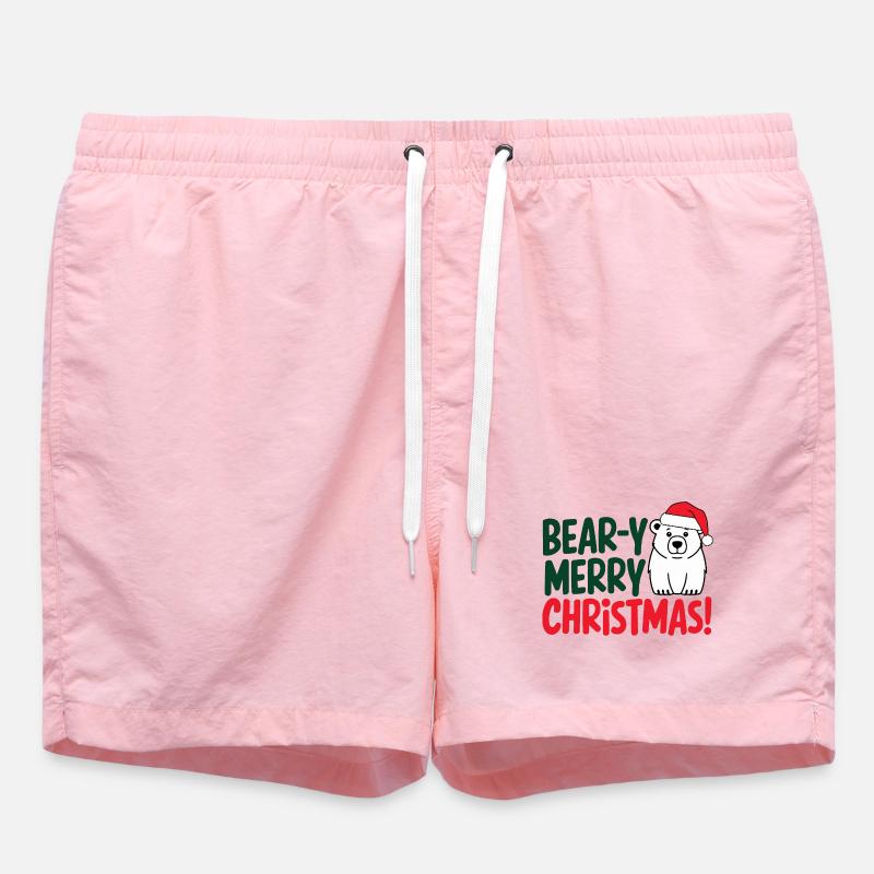 Conception de Noël Ours Festif - Short de bain - rose