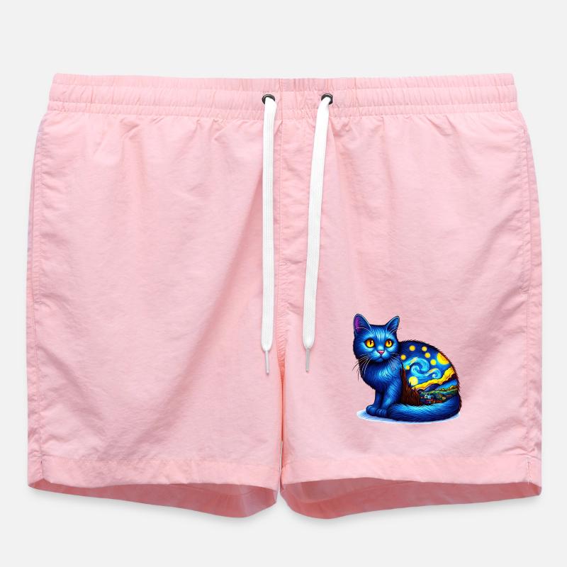 Chat - Short de bain - rose