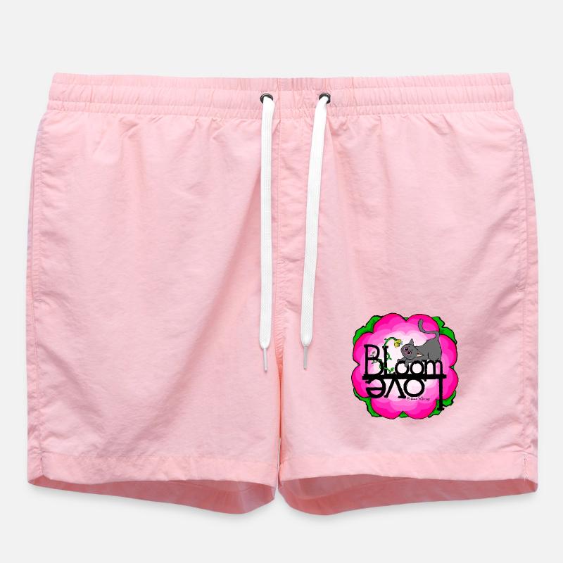 Spring Cat Spring Love - Swim Trunks - pink