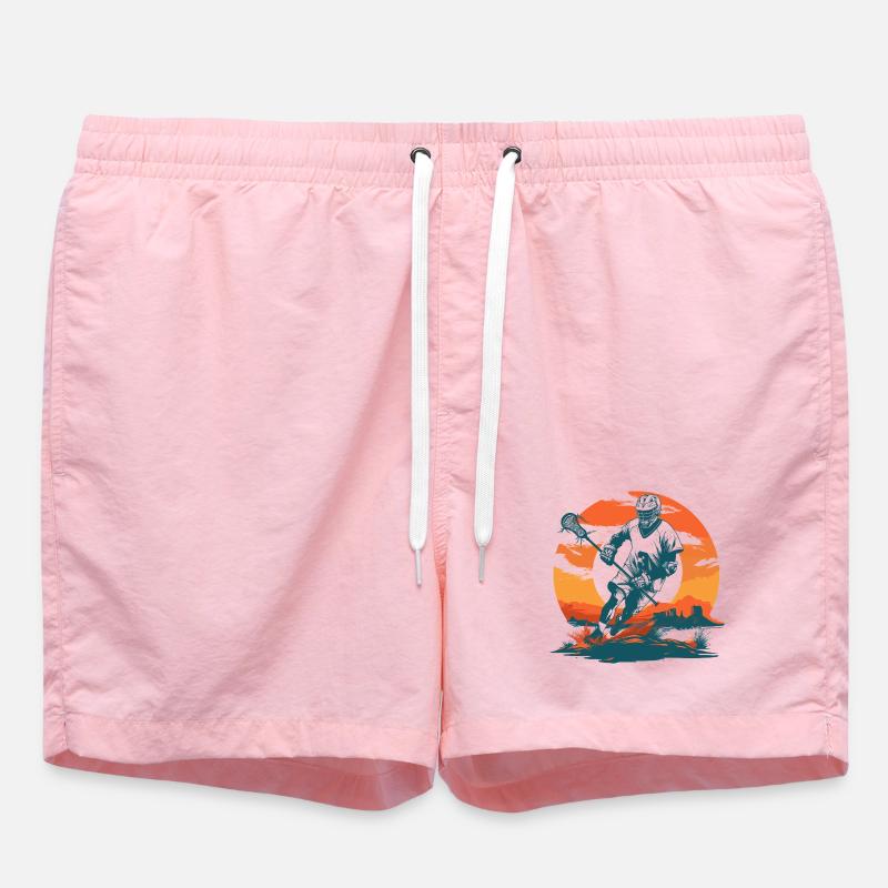 Graphiques de joueur de crosse - Short de bain - rose