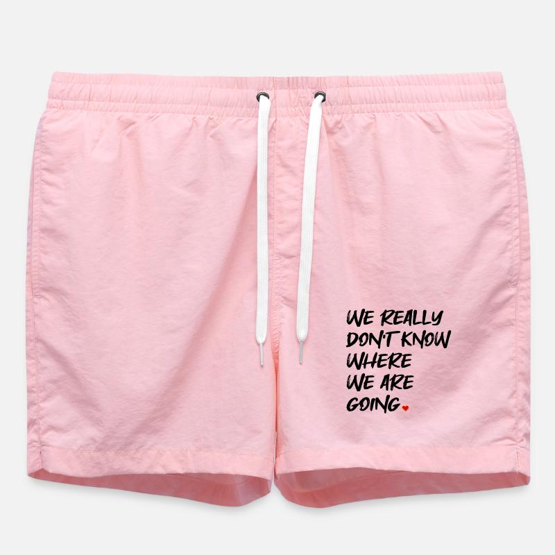 QUOTE MINDFULNESS PATH - Swim Trunks - pink