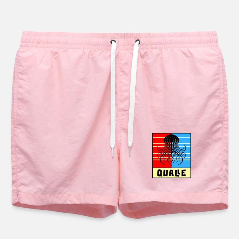 Méduse – Design rétro - Short de bain - rose
