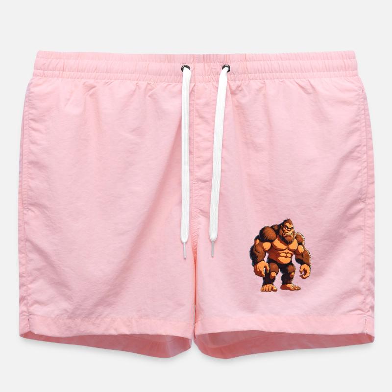 Illustration de guerrier gorille féroce - Short de bain - rose