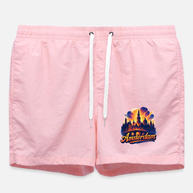 Amsterdam Capitale Pays-Bas Pays-Bas Cadeau - Short de bain - rose