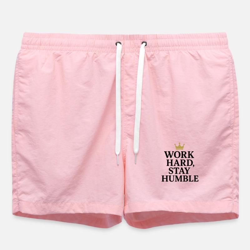 Citation de motivation avec couronne - Short de bain - rose
