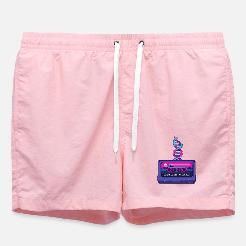 Neon Rétro Cassette DNA Art - Short de bain - rose