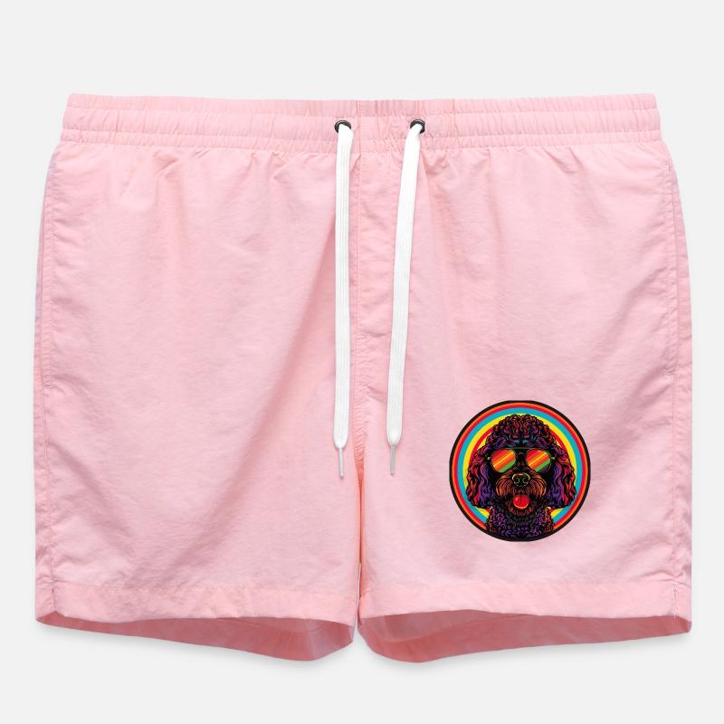 Labrador Sunglasses Easter - Swim Trunks - pink
