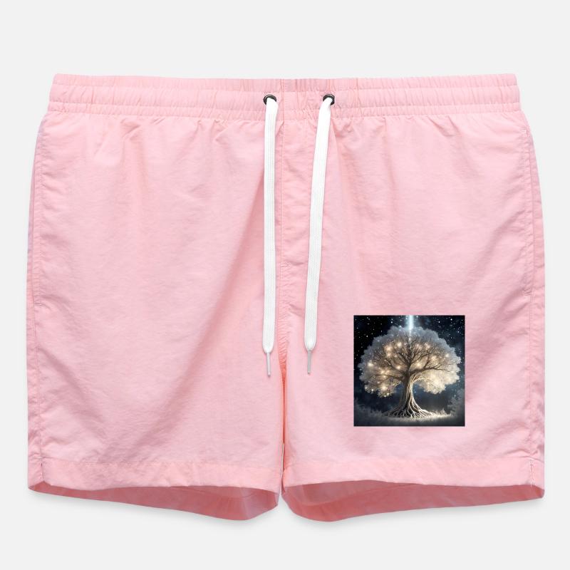 Leuchtender Baum der Träume - Badeshorts - Pink