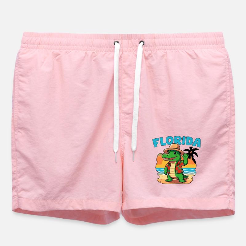 Crocodile Vacances Floride - Short de bain - rose