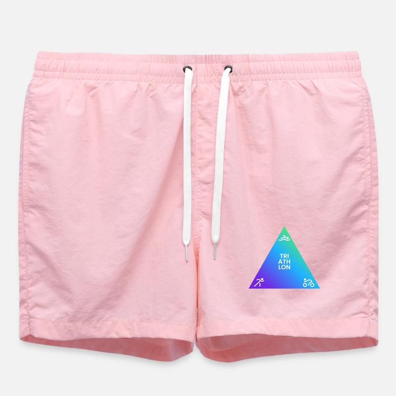 Triathlon Triangle Gradient Logo - Swim Trunks - pink