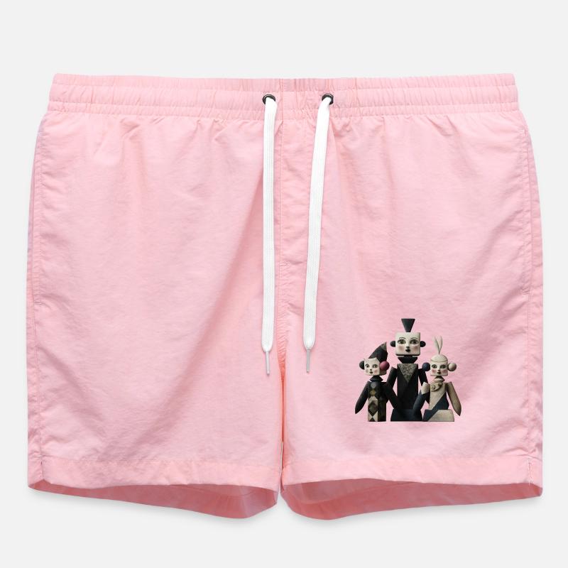 Trio de figures pop géométriques - Short de bain - rose